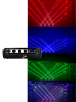 Projecteur de tête mobile d'éclairage de scène Mode sonore DMX Barre laser RVB à 6 yeux Vert Bleu Faisceau Disco Lumières en aluminium