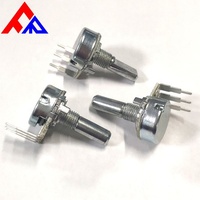 Fanrui RK166NV04 Series Single Gang 3-Pin 16mm Rotary Volume Control 10k-50k Linear Carbon Film Potentiometer 20% Tolerance