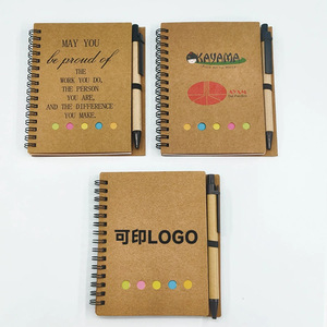 Ensemble de blocs-notes autocollants personnalisables avec logo et couleur, reliure spirale, lignes horizontales, fournitures de bureau - Product Image 3