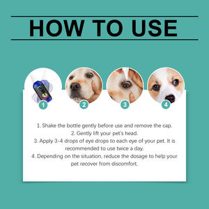 Les gouttes de lavage oculaire pour animaux de compagnie aident à prévenir les symptômes d'allergies oculaires roses et les infections et les <span class=keywords><strong>yeux</strong></span> secs - Product Image 6