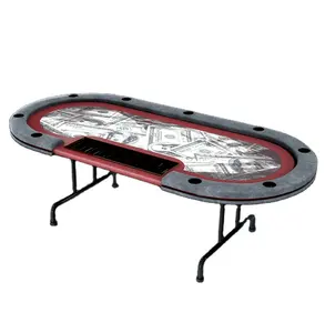 Table Top Convenient Casino 1-9 Player Poker Table, No Assembly Required Texas Poker Playing Card Oval Customize