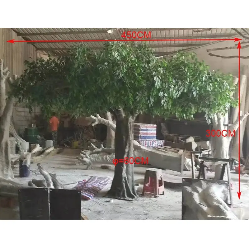 Árvore baniana artificial de 300cm altura, alta qualidade, barata, árvore de banião artificial/ficus