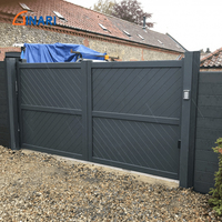 Portail battant en alliage d'aluminium sur mesure, portails automatiques pour allées de 6 pieds pour villas à prix raisonnable