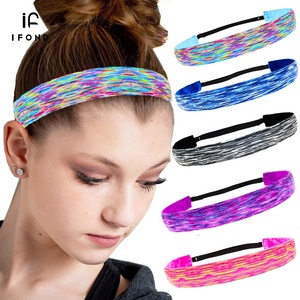 IFOND Toptan Tie Dye Esnek Ayarlanabilir Tokalı Spor Bandı Kaymaz Ter Emici Baş Bandı Çocuklar İçin Özel Tasarım - Product Image 1