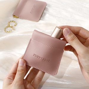 PUPPYSEW 8*8cm Jewelry Pouch Cosmetic <b>Lipstick</b> Shrapnel Pu leather Bag Automatic Closed Bag Makeup Packing Bag <b>custom</b> logo - Product Image 4
