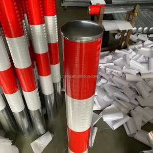 أعمدة فولاذية مجلفنة مضادة للاصطدام، أعمدة ثابتة لمواقف السيارات في مراكز التسوق، أعمدة تحديد المساحات عالية الكثافة - Product Image 3