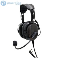 Headset Pilot Penerbangan Umum yang Kokoh untuk Radio Model dengan Peredam Kebisingan Industri Umum