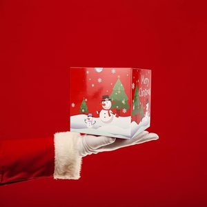 Scatole Regalo di Natale con Coperchio, Design Multiplo, Confezioni Regalo Festive Adatte per Pasticcini, Caramelle e Dolciumi Natalizi - Product Image 5