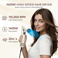 Styler à air professionnel 8 en 1 pour salon, 110000 tr/min, sèche-cheveux pliable, multi-styler automatique, brosse à air chaud, sèche-cheveux volumateur