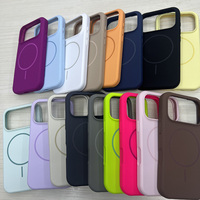 MOQ 500 pour coque en silicone liquide magnétique pour iPhone 18 Pro, coque en silicone Macaroon pour 18 Pro Max, coque en silicone magnétique pour 18 17 Air