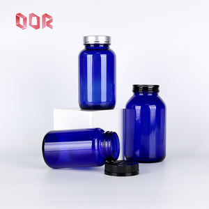 Meilleures ventes - Bouteille en verre bleu à large ouverture de 100 ml, 120 ml, 200 ml avec bouchon sécurité enfant, design personnalisé pour le secteur pharmaceutique - Product Image 6