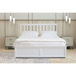 Lit Queen Size ATLANTIC Moderne avec Ottoman de Rangement Simple/Double, Revêtement Tissu Doux et Fonction de Levage, Panneau Solide - Product Image 5