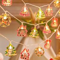 Guirlande lumineuse LED pour sapin de Noël, bonhomme de neige, Père Noël, ambiance festive de Noël, lumières décoratives