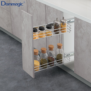 Panier coulissant latéral pour armoire de cuisine pour le rangement des armoires basses - Product Image 2