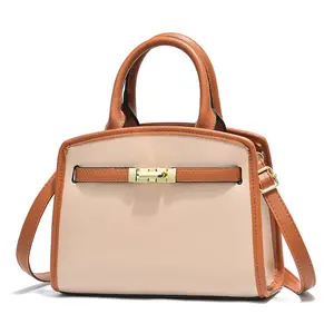 신상품 도착 도매 디자이너 핸드백 휴대용 Pu 여성 핸드백 대비 색상 패션 레이디 가방