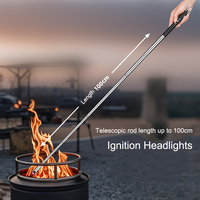 YN briquet multifonctionnel extérieur télescopique 100cm briquet électrique sûr éclairage briquet Rechargeable arc unique