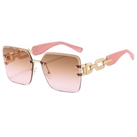 1004 Nouvelles Lunettes de Soleil Femme Sans Monture Style Luxe Léger UV400 Carrées PC Tendance Classique Universelles Gafas De Sol