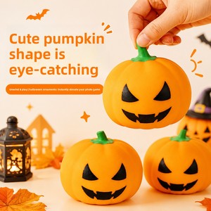 Juguete Antiestrés de Goma con Forma de Calabaza de Halloween de 12 cm, de Rebote Lento, Adorno Decorativo Original para Todos - Product Image 3