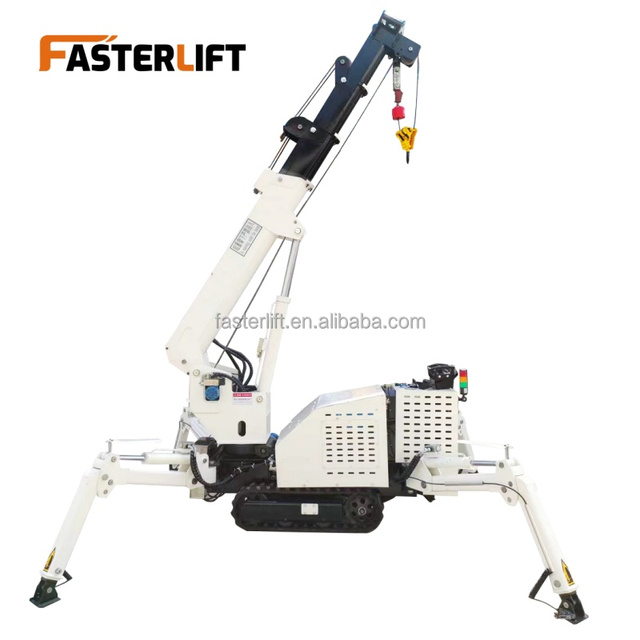 CE Certified Spider Crane, Wireless Remote Folding Telescopic Jib