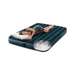 Conjunto de cama inflável intex 64734 algodão, cama com sofá e almofada de dormir para carro de acampamento médico, com bomba de enchimento e tamanho king