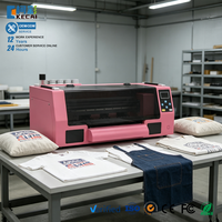 Imprimante jet d'encre de bureau semi-automatique KECAI 30CM pour T-shirts, machine d'impression DTF numérique A3 rose 2025 Xp600