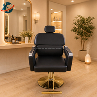 Fauteuil de Barbier Commercial en Cuir PU, Conception Ergonomique, Construction Robuste, Hauteur Réglable, Rotation à 360 Degrés - Vente en Gros pour Salons
