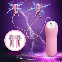 2022 Neues Produkt 7-Gang-ABS-Brustmassagegerät Vibrierende Nippel klemmen Labia Clip 3 Frequenzen Elektro schock Paar BDSM Sexspielzeug