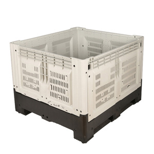 Foldable Bulk Container Plastic Pallet Bin Space Saving Transport <b>Crate</b> for Industrial Logistics - Product Image 1