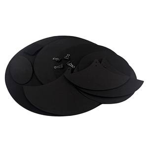 En Stock Cymbal <span class=keywords><strong>Drum</strong></span> Mute Pads Mat Head Sound <span class=keywords><strong>Off</strong></span> Blocks Cinturón con 4 clips de carpeta - Product Image 6