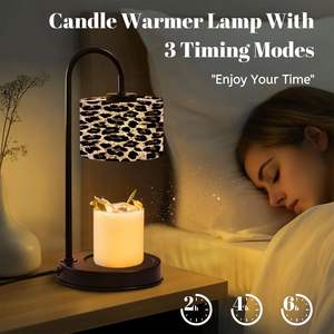 Lámpara Calentadora de Velas Moderna con Estampado de Leopardo, 13.8 Pulgadas, Regulable, Eléctrica, Aromaterapia, Decoración del Hogar, Uso en Interiores - Product Image 2