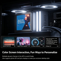 EDIFIER NEW CYBER Enceinte de bureau avec écran couleur RGB, stéréo HiFi 35W, charge rapide, enceinte active pour PC Gaming