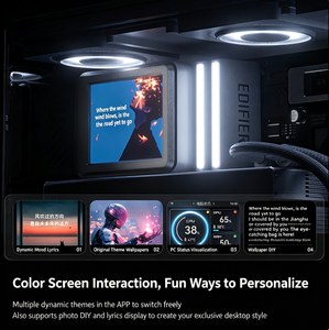 <span class=keywords><strong>EDIFIER</strong></span> NEW CYBER Altavoz de Escritorio con Pantalla a Color RGB, HiFi Estéreo, 35W, Carga Rápida, Altavoz Activo para Juegos de PC - Product Image 3