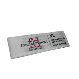 Etiqueta personalizada de buena calidad con contenido de impresión Offset, Material de reciclaje, etiqueta de diseño de moda para el cuidado de la ropa moderna - Product Image 2