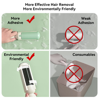 Gants et rouleaux écologiques en plastique pour enlever les poils d'animaux, attrape-poils facile à utiliser pour chats et chiens, accessoire de nettoyage et de toilettage