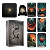 Cartes de tarot et d'oracle de luxe haut de gamme personnalisées en papier brillant écologique, avec guide de lecture, boîte magnétique, cartes de jeu de société pour la famille