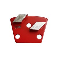 Sabot de meulage diamanté trapézoïdal pour ponceuse à sol, nivellement du béton et décapage de revêtement époxy, rouge 30 #   SD16 bleu pour béton dur