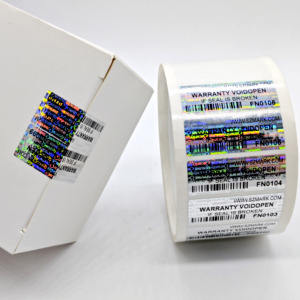 Tùy chỉnh ba chiều bảo hành VOID Sticker Làm xáo trộn bằng chứng chống hàng giả nhãn an ninh 3D <span class=keywords><strong>Holographic</strong></span> giấy Sticker - Product Image 3