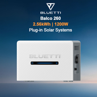 Système photovoltaïque BLUETTI Plug and Play pour balcon, 1,2 kW, batterie LiFePO4 2560 Wh, kit solaire tout-en-un pour une installation facile en DIY