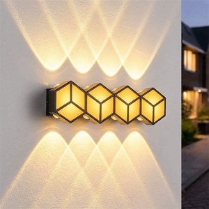Modern Geometric LED Warm White Wall Mounted LED <strong>Light</strong> <strong>Fixture</strong> With Hexagon Design for Elegant Interiors - Product Image 5