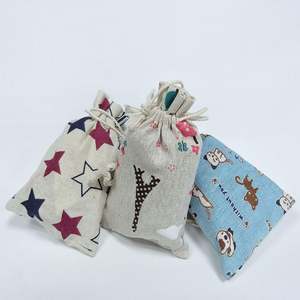 Sac en coton et jute recyclable avec cordon de serrage, logo personnalisé pour la poussière, les voyages, le rangement - Product Image 5