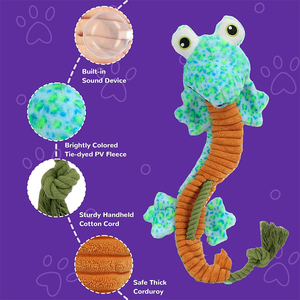 Jouets pour chiens personnalisés en tissu froissé, peluches couineuses sans rembourrage, jouets de traction résistants pour chiots, ensemble de jouets à mâcher durables et amusants pour chiens - Product Image 2