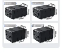 Flight case de scène 19 pouces avec couche antichoc EVA intégrée, flight case rack 2U pour microphones FM