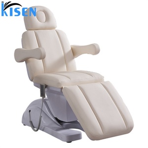 KISEN Hottest Hydraulic Electric Beauty <b>Bed</b> for Salon Spa Adjustable Facial Massage <b>Bed</b> Reclining Backrest Esthetician Equipment - Product Image 2