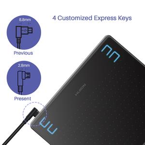 Huion hs64 vẽ máy tính bảng bằng văn bản pad với bút kỹ thuật số cho máy tính - Product Image 3
