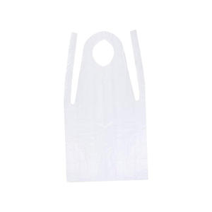 Usine en gros 72x117cm tablier de protection jetable étanche à l'huile PE HDPE plastique pour salle blanche application alimentaire - Product Image 1