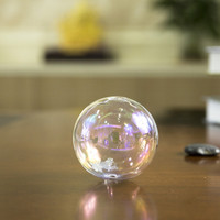 Abat-jour en verre sphérique irisé personnalisé, globe transparent de couleur arc-en-ciel, abat-jour en verre pour la décoration de la maison et l'éclairage