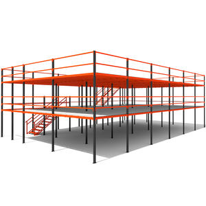 نظام رفوف الميزانين الصناعي، منصة ميزانين فولاذية لحلول تخزين المستودعات الثقيلة - Product Image 4