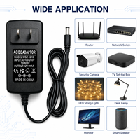 Adaptateur secteur mural AC/DC 12V 1A avec protection contre les courts-circuits, prise US, 12W, large compatibilité, vente en gros d'usine