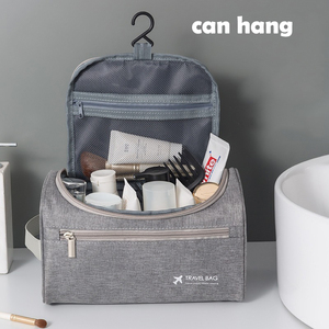 Outdoor Travel <strong>Men's</strong> <strong>Toiletries</strong> Organizer Hook Large Capacity Cationic <strong>Toiletries</strong> <strong>Bag</strong> Fashion Solid Zipper Pouch <strong>Bag</strong> - Product Image 3