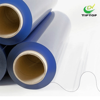 Rouleau de film PVC souple transparent Tiptop Matériau en feuille de vinyle transparent flexible pour la couverture d'emballage et l'utilisation de la papeterie